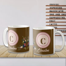 Florais da Temporada Rústica Monograma Personaliza