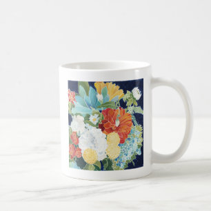 Caneca De Café Florais de meia-noite III