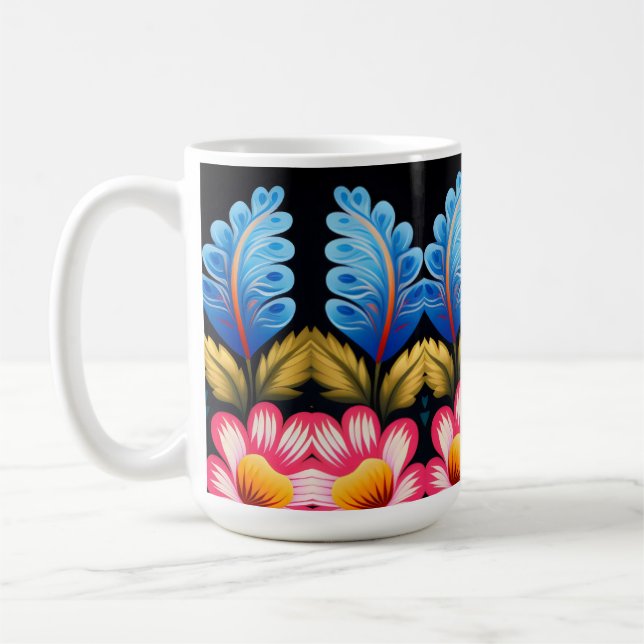 Caneca De Café floral (Esquerda)