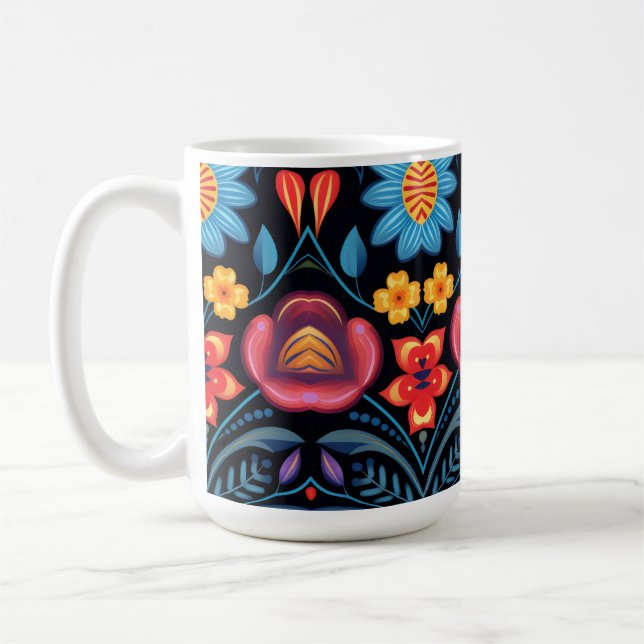 Caneca De Café floral (Esquerda)