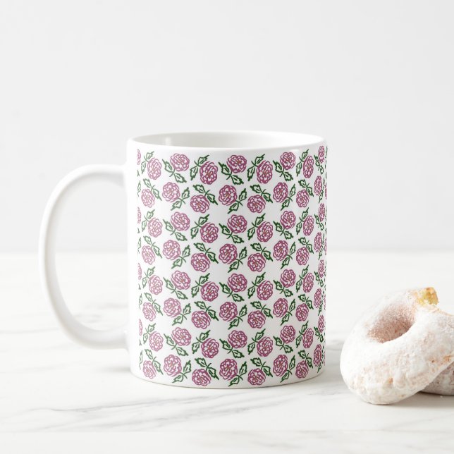 Caneca De Café floral (Com Donut)