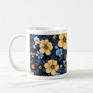 Caneca de Café Floral