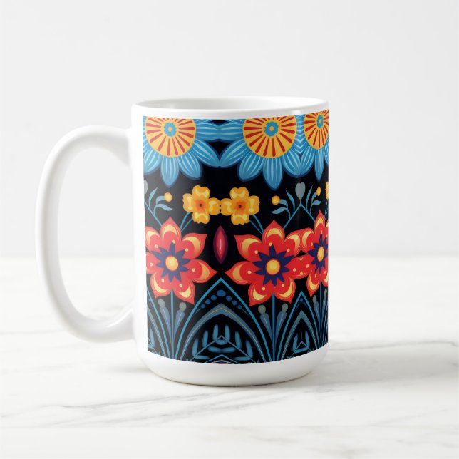 Caneca De Café floral (Esquerda)