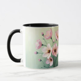 Caneca de café floral