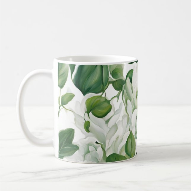 Caneca De Café Floral (Esquerda)