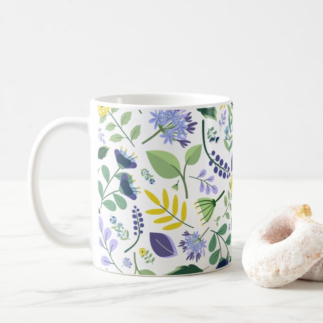 Caneca De Café Floral (Com Donut)