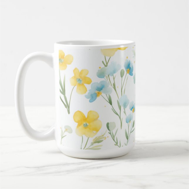 Caneca De Café Floral (Esquerda)