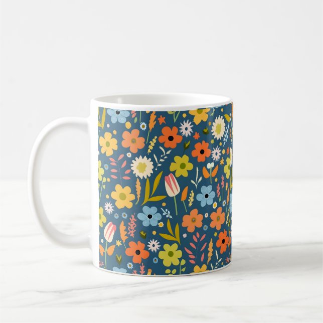Caneca De Café floral (Esquerda)