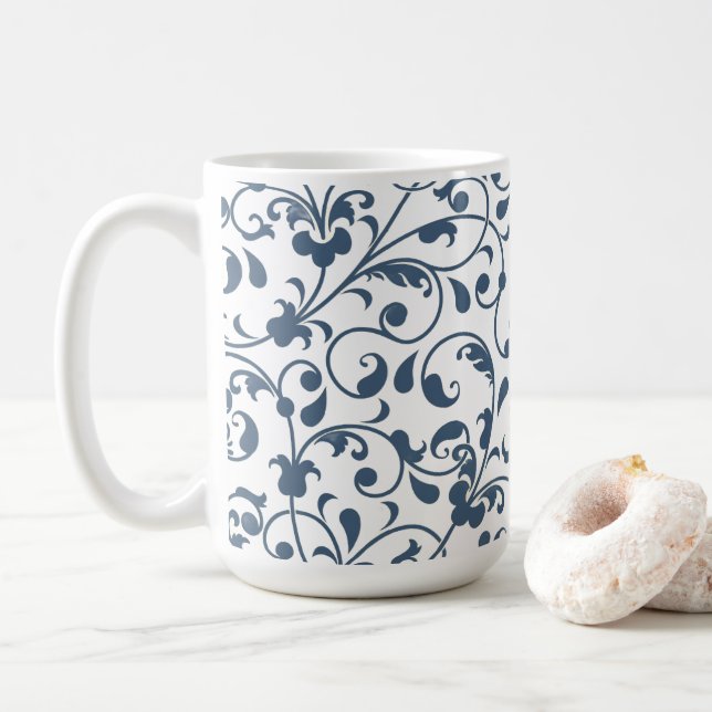 Caneca de Café Floral 15oz (Com Donut)