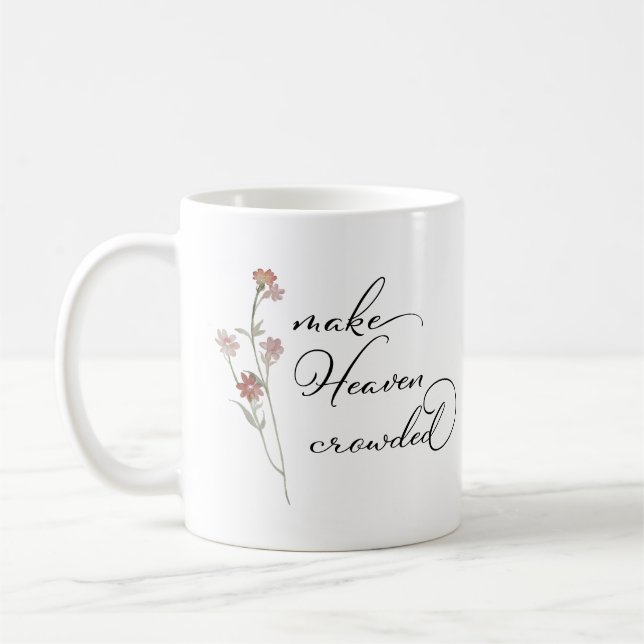 Caneca De Café Floral Ache a Multidão no Céu  (Esquerda)