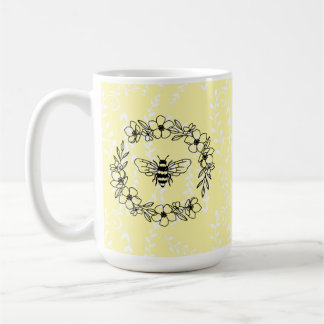 Caneca De Café Floral Amarelo-Amarelo-Flor de Blossom