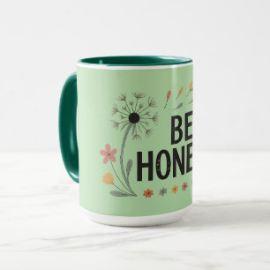 Caneca de Café Floral Be Honest   Flor Amarela Ros