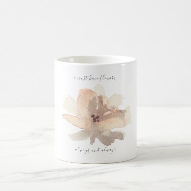 Caneca de Café Floral Beije-água Aquarela Monet (Centro)
