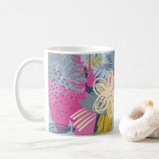 Caneca de Café Floral Boho Moderna