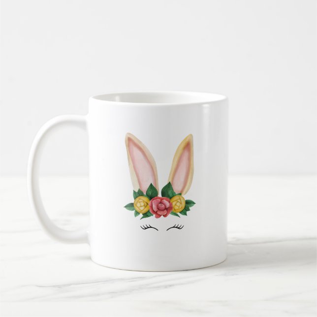 Caneca De Café Floral Bunny Fantasy (Esquerda)