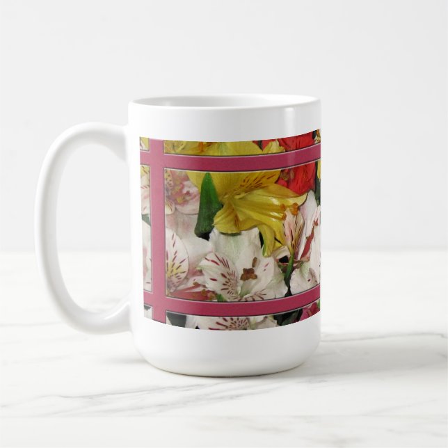 Caneca De Café Floral Buquê Café Mug (Esquerda)