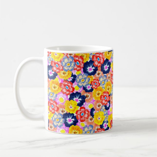 Caneca De Café Floral burst (Esquerda)