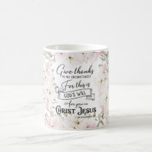 Floral Christian/Bíblia Café Mug