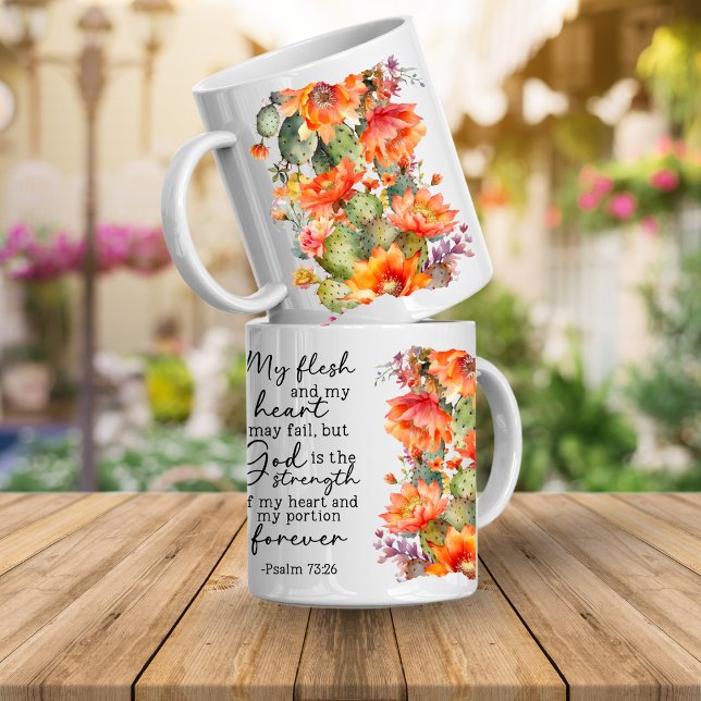 Caneca de Café Floral com Versículo Bíblico (Bible study group mugs gifts)