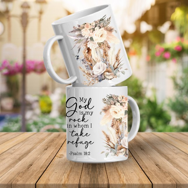 Caneca de Café Floral com Versículo Bíblico (Bible verse floral mugs that are inspirational faith scriptures that will encourage and inspire you)