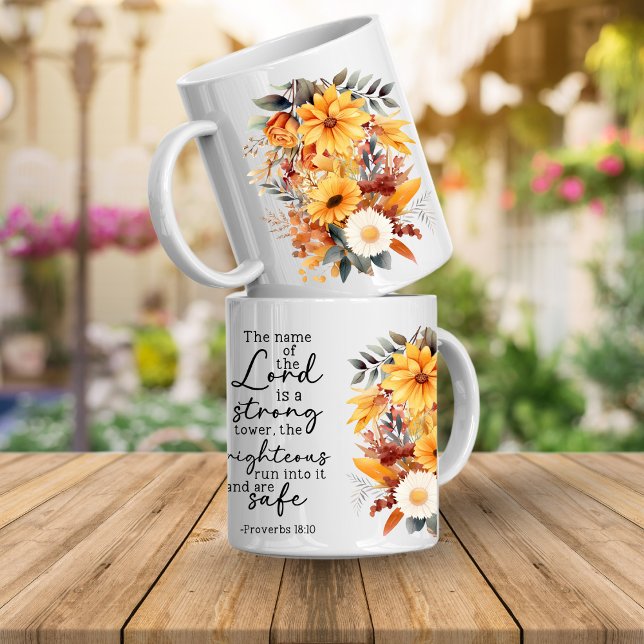 Caneca de Café Floral com Versículo Bíblico (Bible verse floral mugs that are inspirational faith scriptures that will encourage and inspire you)