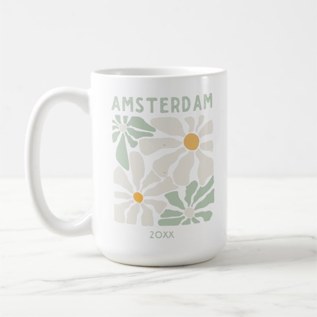Caneca De Café Floral Cute Amsterdam (Esquerda)