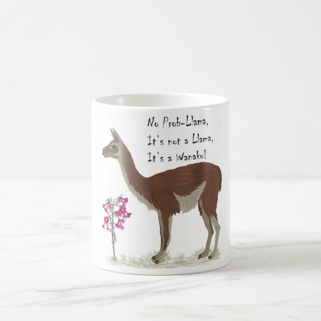 Caneca De Café Floral Cute Llama Ilustração sem Prob-lama (Centro)