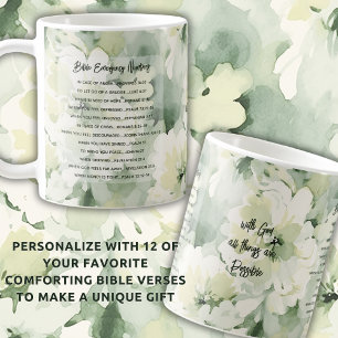 Caneca De Café Floral de Cores de Água Verticais de Emergência da
