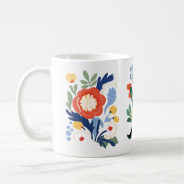 Caneca De Café Floral Design Mug