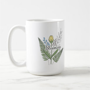 Caneca De Café Floral e Botânico "Bloqueio"