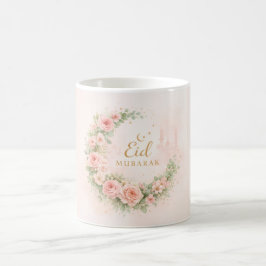 Caneca De Café Floral Eid Mubarak Mug – Blush Pink Islamic Gift f