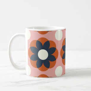 Caneca De Café Floral escandinavo: Design de colheita sem costura
