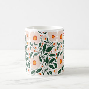 Caneca de Café Floral Estética