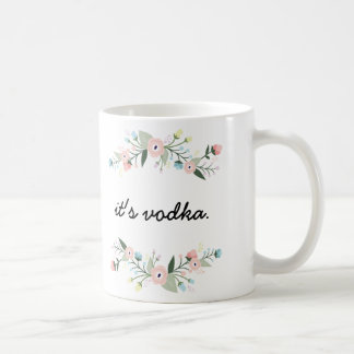 Caneca De Café Floral Funny Vodka Mug