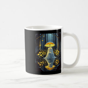 Caneca De Café Floral Ghost Halloween Costume Spooky Season Mulhe