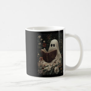 Caneca De Café Floral Ghost Leading Book Halloween Figurume Gothi