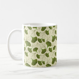 Caneca De Café Floral Gingko Leaf Pattern