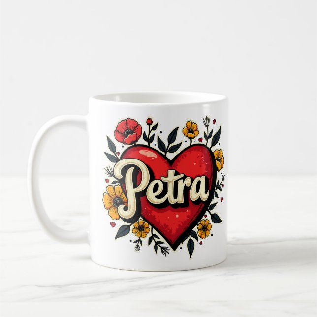 Caneca De Café Floral Heart Petra 1 (Esquerda)