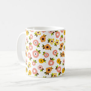 Caneca De Café Floral Impressão Mug