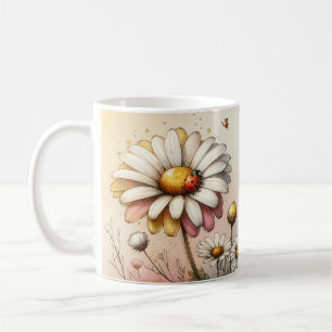 Caneca De Café Floral Inspirador