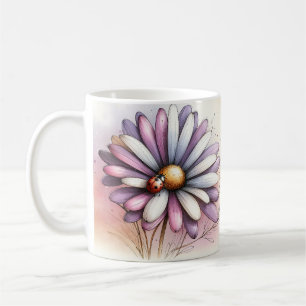 Caneca De Café Floral Inspirador