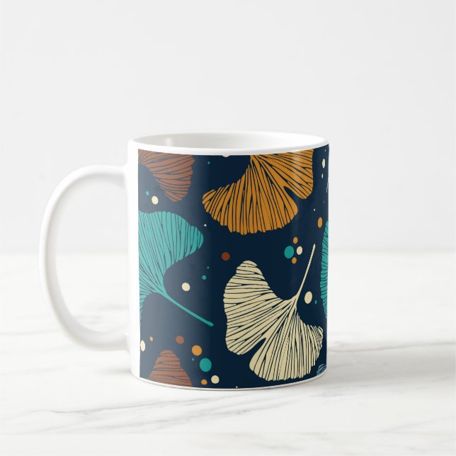 Caneca De Café Floral Leaf Mug (Esquerda)