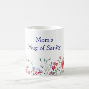 Caneca De Café Floral Mãe Sanidade Flores Silvestres Dia das Mães