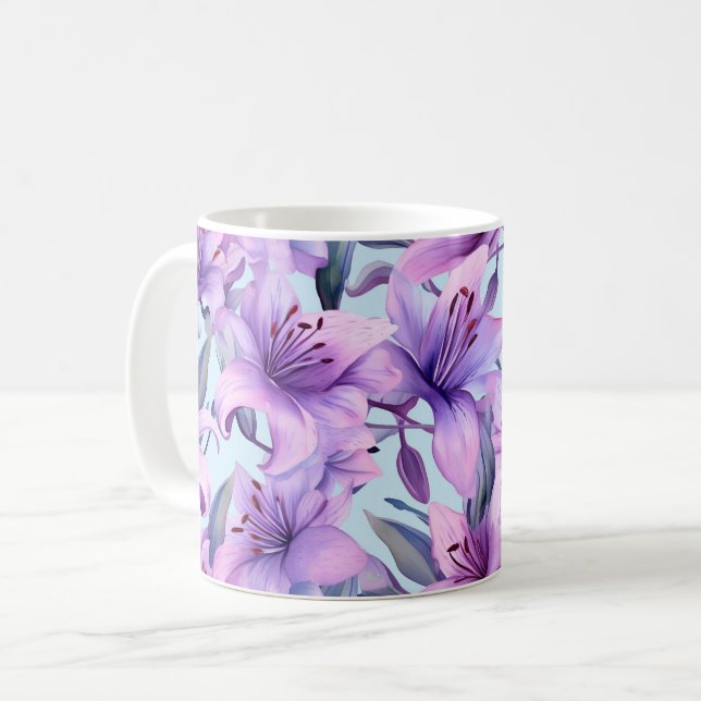 Caneca De Café Floral Motifs (Frente Esquerda)