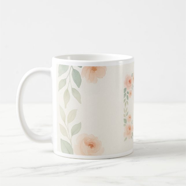 Caneca De Café Floral Mug (Esquerda)