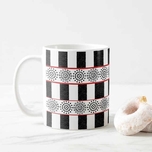 Caneca De Café Floral Mug (Com Donut)