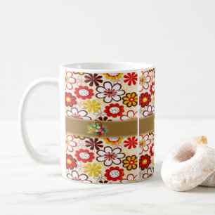 Caneca De Café Floral Mug