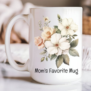 Caneca De Café Floral Mug para Mãe e Ela, Aniversário, Dia de as 