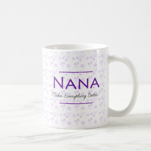 Caneca De Café Floral Nana Quote Café Mug
