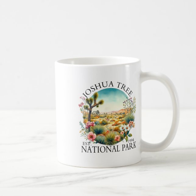 Caneca De Café Floral Parque Nacional da Árvore de Josué Camping  (Direita)